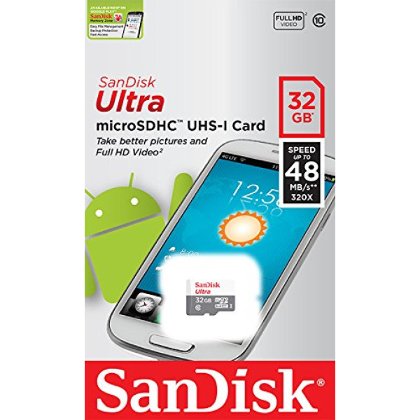 Картка пам'яті SanDisk 32 ГБ microSDHC C10 UHS-I R48 МБ/с Ultra